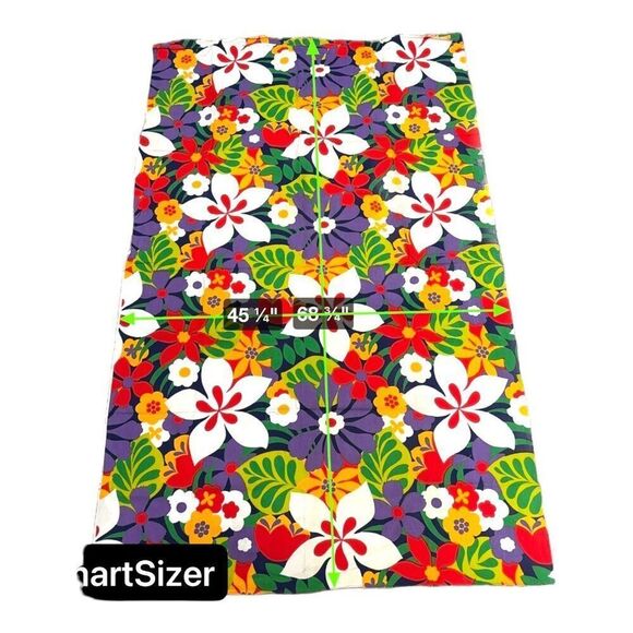 Vtg Concord Fabrics Retro Flower Power Floral Print Hippie Print Boho Kitsch SEE - Picture 4 of 7